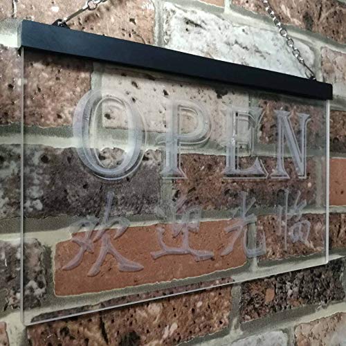 Open Chinese Store Restaurant LED Light Sign - LED Gift Works