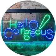 Beauty Shop Hello Gorgeous LED Light Sign - LED Gift Works