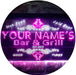Personalized Hot Food Cold Beer Bar & Grill LED Light Sign - Way Up Gifts