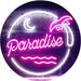 Beach Palm Tree Paradise Island LED Light Sign - Way Up Gifts