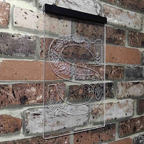 Family Name Letter S Monogram Initial LED Light Sign - Way Up Gifts