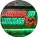 Beware of Bulldog LED Light Sign - Way Up Gifts