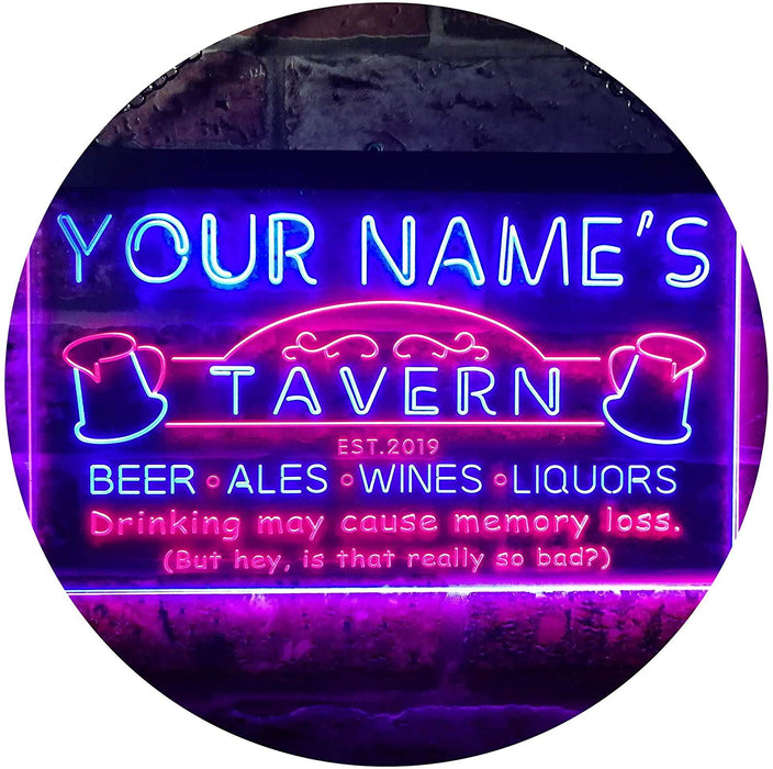 Personalized Tavern Bar LED Light Sign - Way Up Gifts