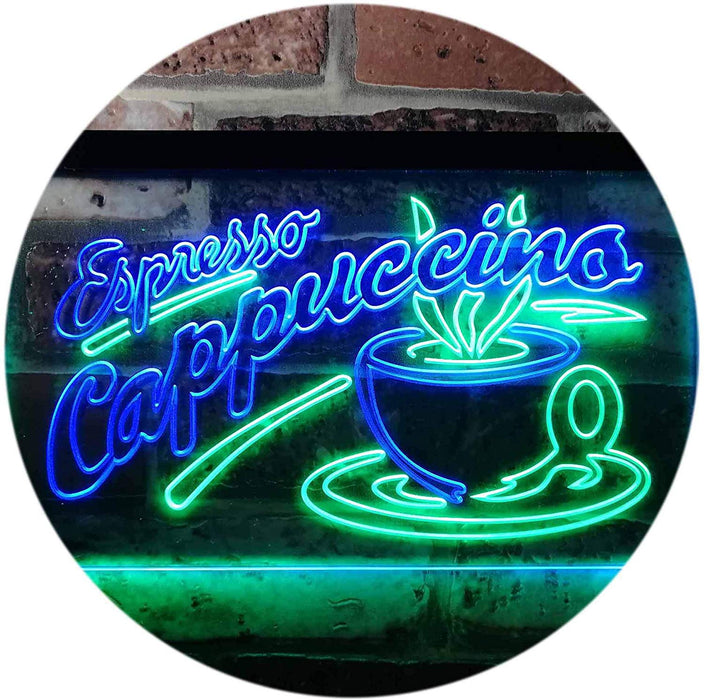 Coffee Shop Espresso Cappuccino LED Light Sign - Way Up Gifts