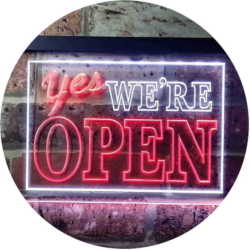 Yes We're Open LED Light Sign - LED Gift Works