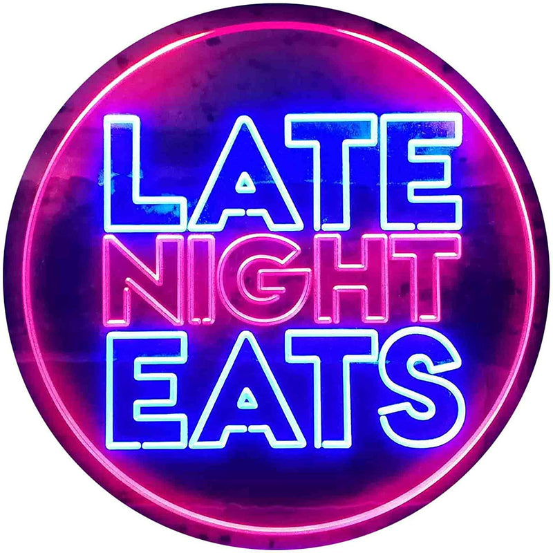 Late Night Eats LED Light Sign - LED Gift Works