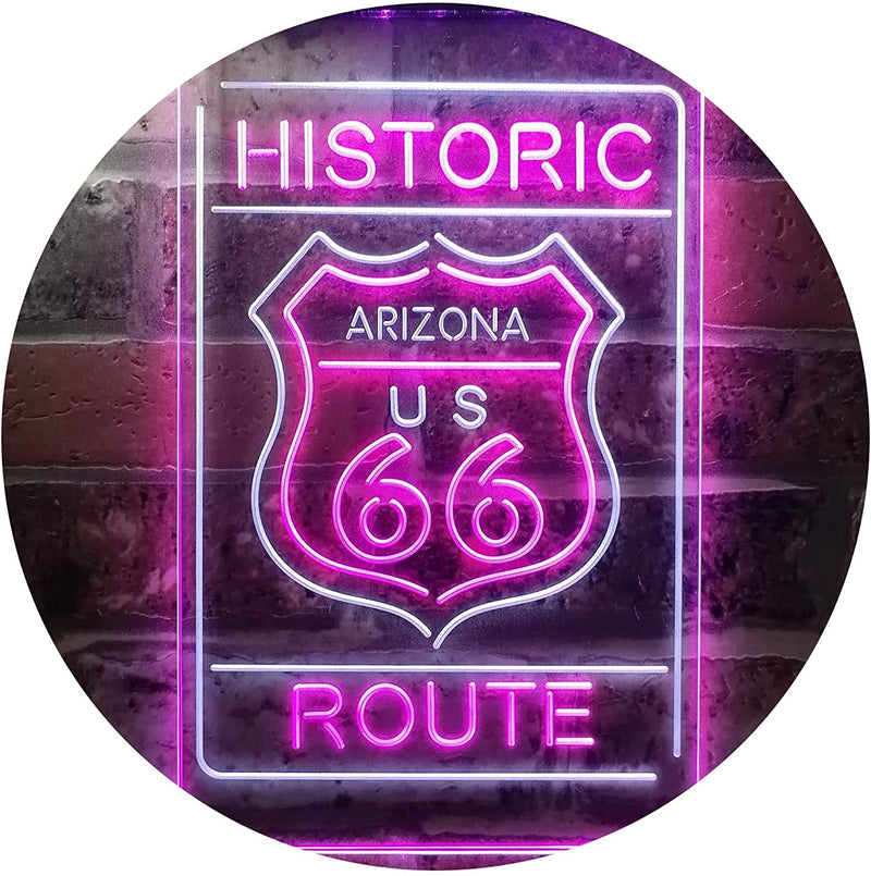 Arizona Historic Route US 66 LED Light Sign - LED Gift Works