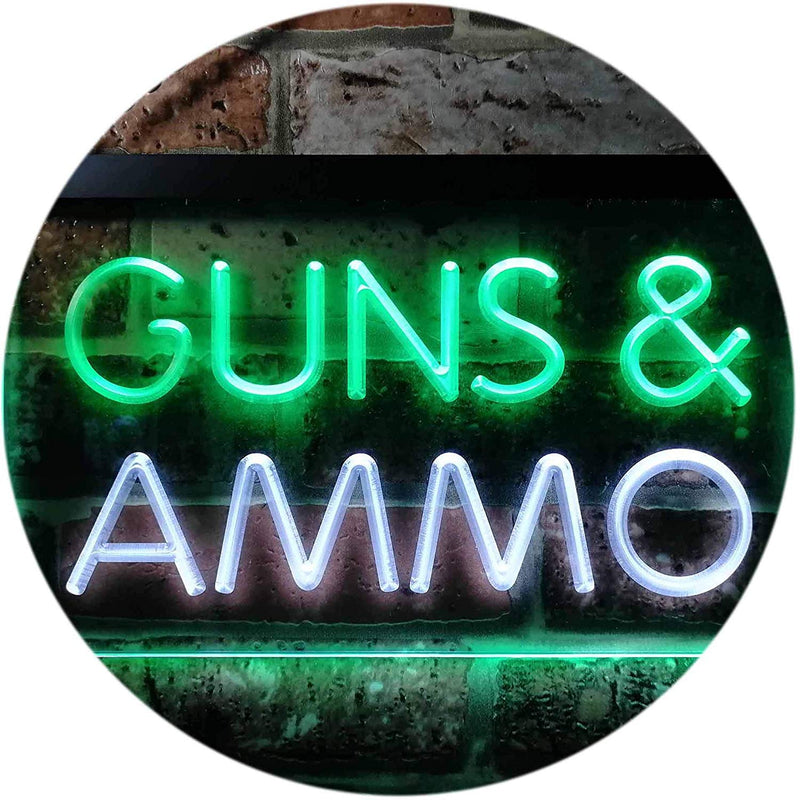 Guns Ammo LED Light Sign - LED Gift Works