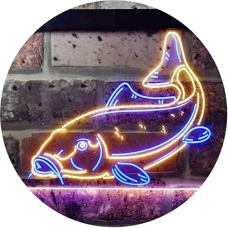 Cabin Fishing Bait Store Carp Fish LED Light Sign - LED Gift Works