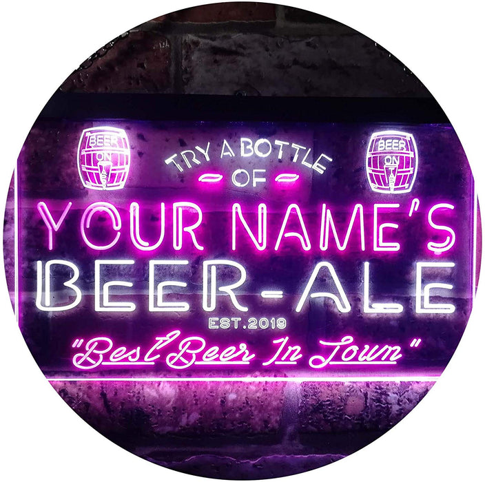 Personalized Home Brew Beer Ale Bar LED Light Sign - Way Up Gifts