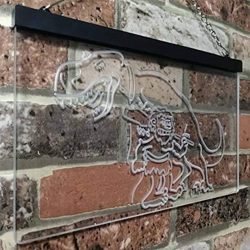 Caveman Dinosaur LED Light Sign - Way Up Gifts