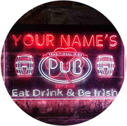 Personalized Traditional Irish Pub LED Light Sign - LED Gift Works