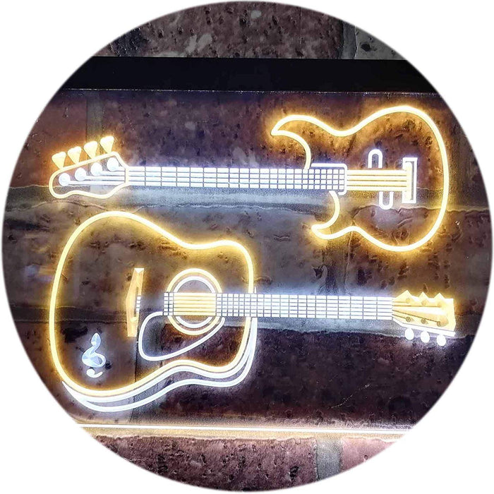 Guitars Music Instruments LED Light Sign - Way Up Gifts