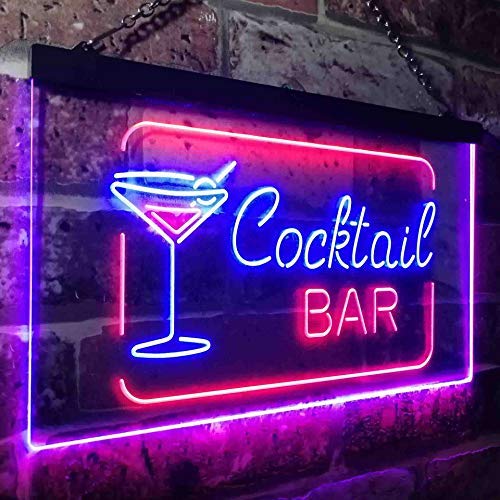 Cocktail Bar LED Light Sign - Way Up Gifts