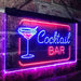 Cocktail Bar LED Light Sign - Way Up Gifts