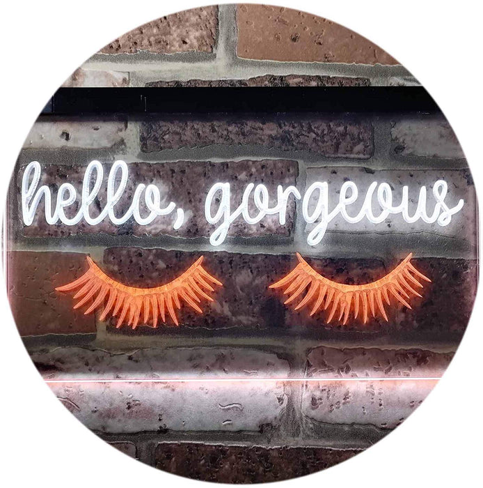 Eyelash Hello Gorgeous LED Light Sign - Way Up Gifts