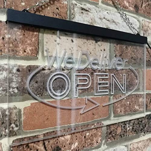 Open Delivery We Deliver LED Light Sign - Way Up Gifts