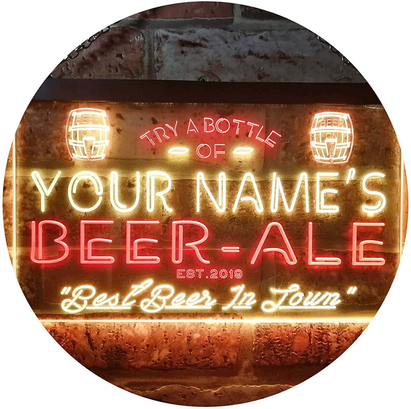 Personalized Home Brew Beer Ale Bar LED Light Sign - LED Gift Works