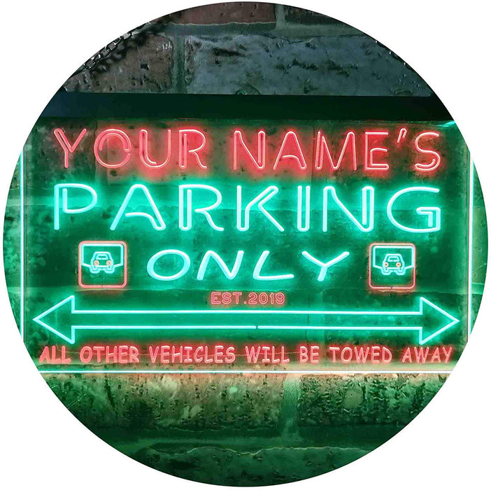 Personalized Parking Only LED Light Sign - Way Up Gifts