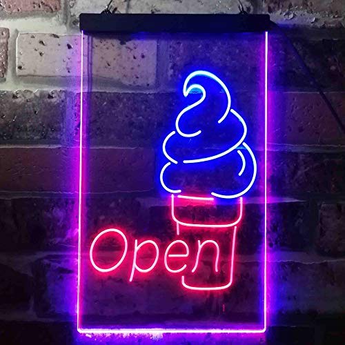 Ice Cream Open LED Light Sign - LED Gift Works