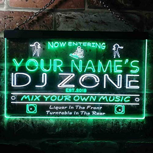 Personalized Music DJ Zone DJ Gift LED Light Sign - LED Gift Works