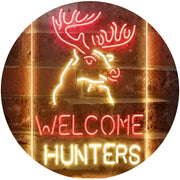 Hunting Store Cabin Decor Welcome Hunters LED Light Sign - LED Gift Works