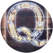 Family Name Letter Q Monogram Initial LED Light Sign - LED Gift Works