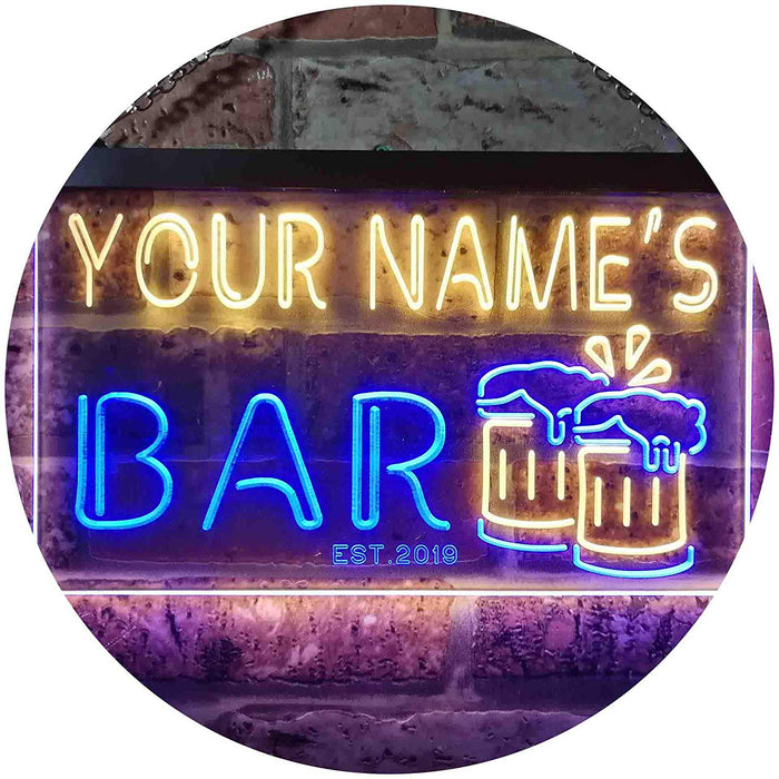Personalized Beer Mugs Bar LED Light Sign - Way Up Gifts