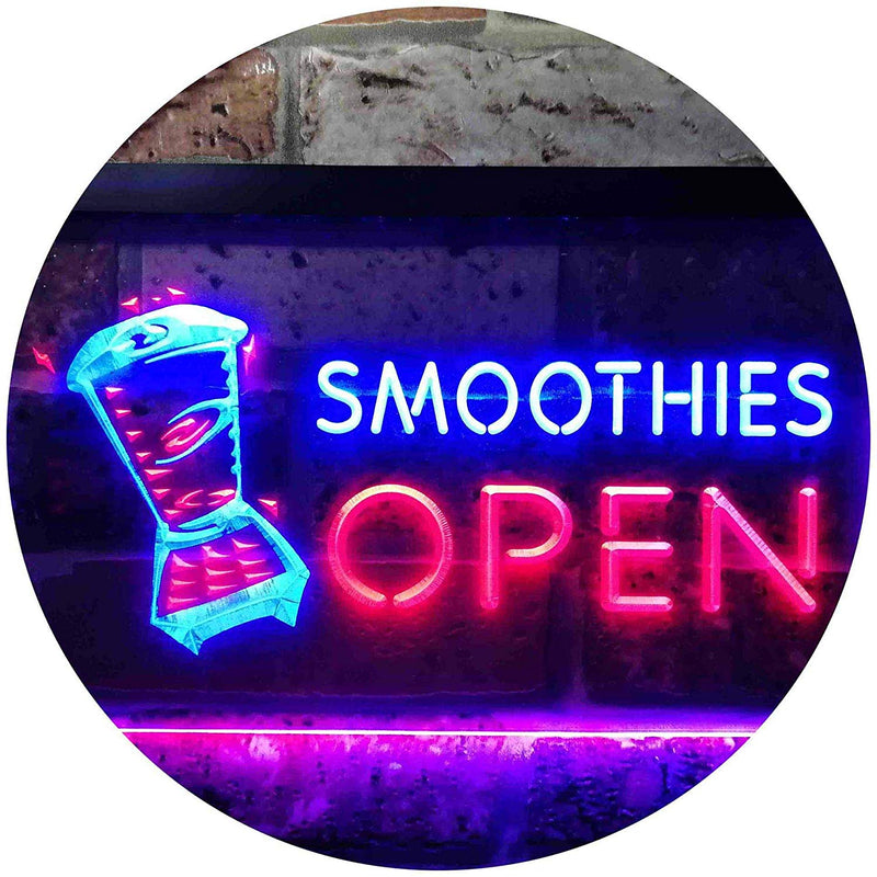Smoothies Open LED Light Sign - LED Gift Works