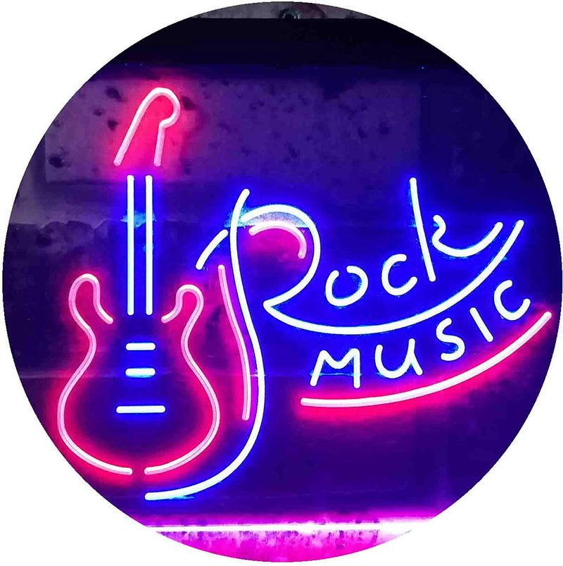 Guitar Rock Music LED Light Sign - LED Gift Works