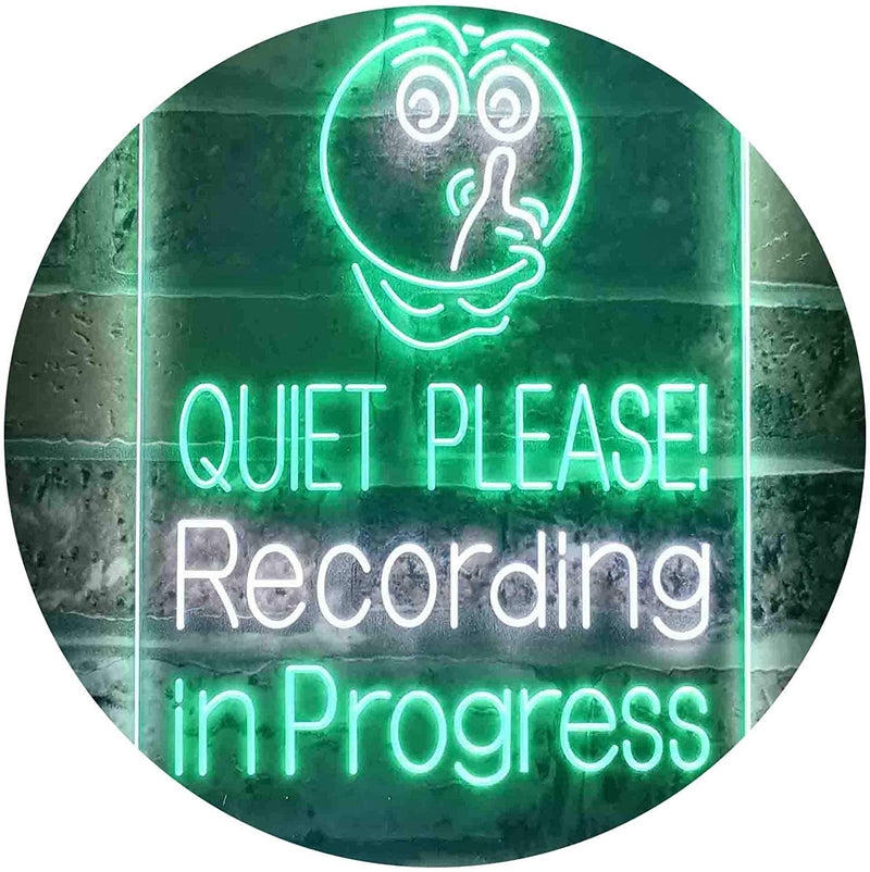 Quiet Please Recording in Progress Studio LED Light Sign - LED Gift Works