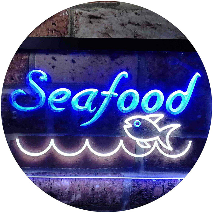 Fish Seafood Restaurant LED Light Sign - Way Up Gifts