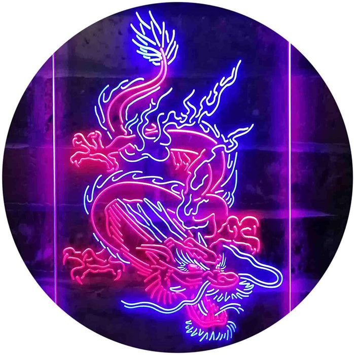 Chinese Dragon Man Cave Tattoo LED Light Sign - Way Up Gifts