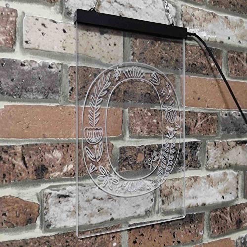 Family Name Letter O Monogram Initial LED Light Sign - Way Up Gifts