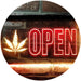 Open Medical Marijuana Leaf LED Light Sign - Way Up Gifts