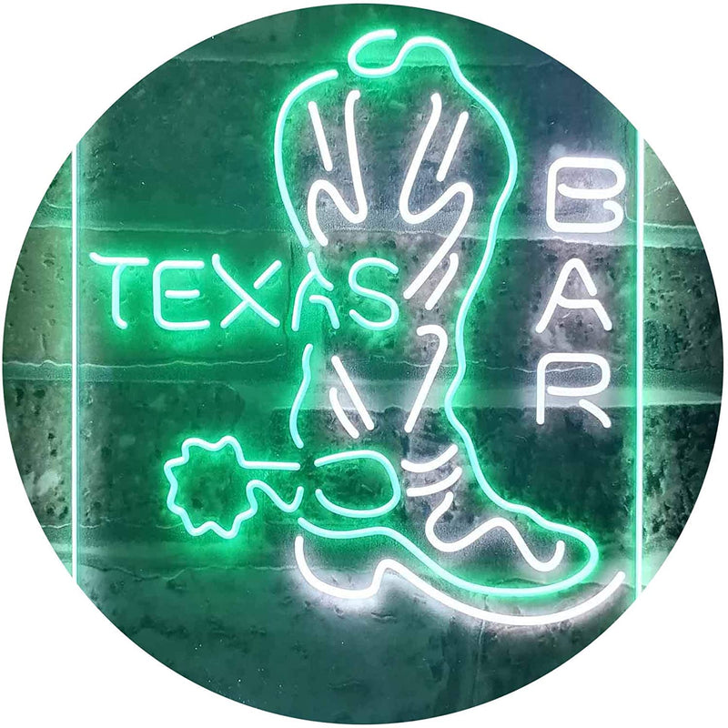 Cowboys Boots Texas Bar LED Light Sign - LED Gift Works