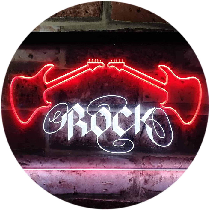 Guitars Rock Music LED Light Sign - Way Up Gifts