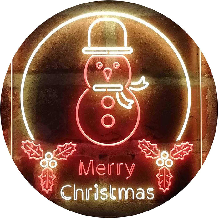 Merry Christmas Decoration Snowman LED Light Sign - Way Up Gifts