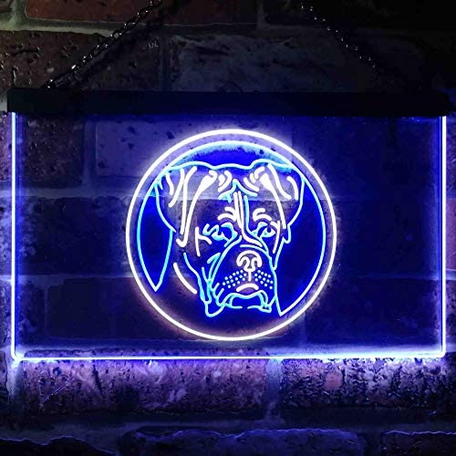 Boxer Dog Decor LED Light Sign - Way Up Gifts