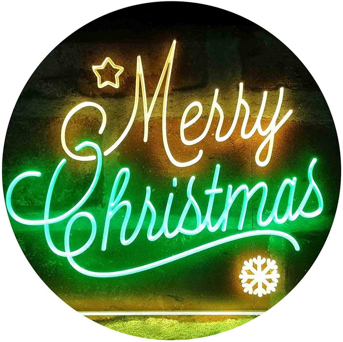Merry Christmas Snowflakes LED Light Sign - Way Up Gifts
