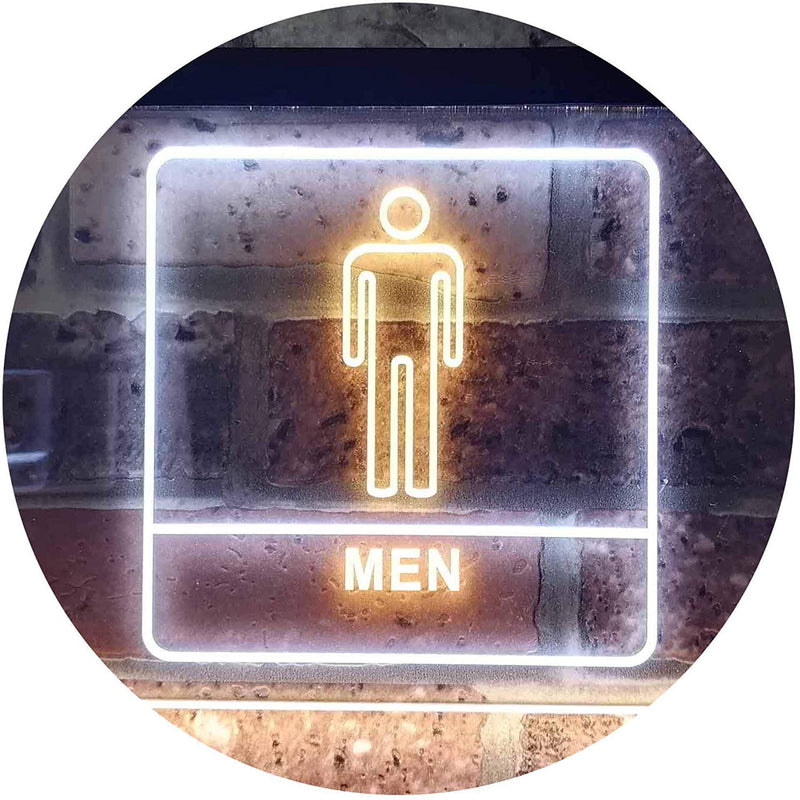 Men Bathroom Restroom LED Light Sign - LED Gift Works