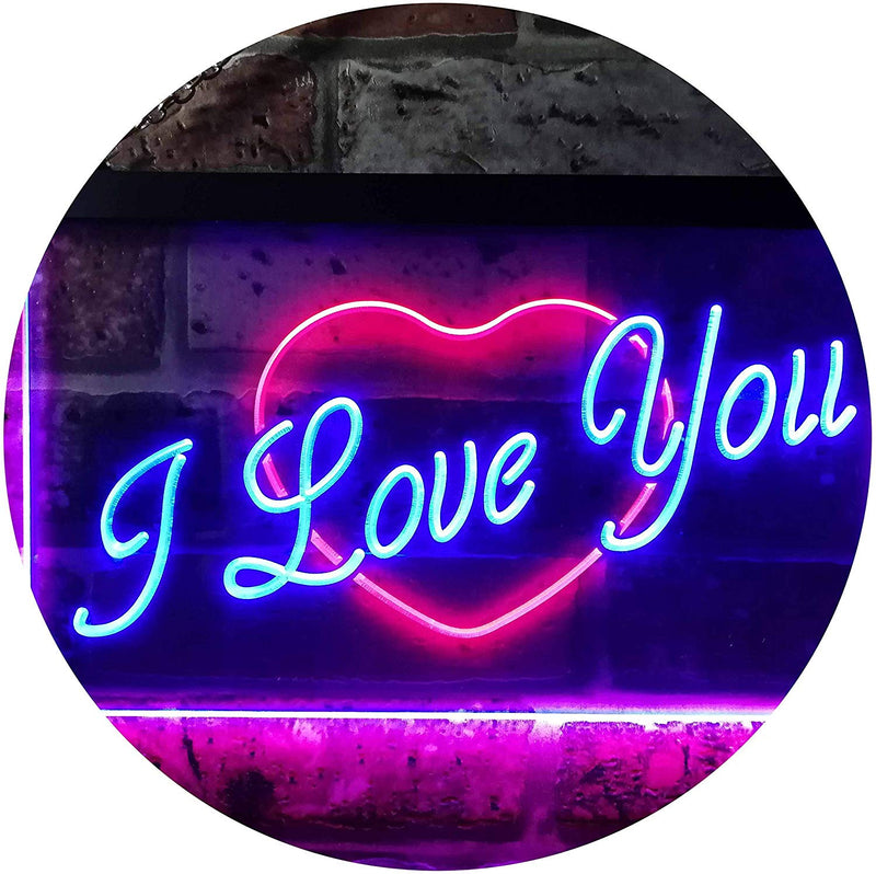 Heart I Love You LED Light Sign - LED Gift Works