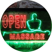 Open Massage LED Light Sign - LED Gift Works