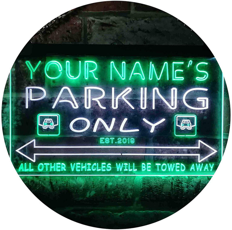 Personalized Parking Only LED Light Sign - LED Gift Works