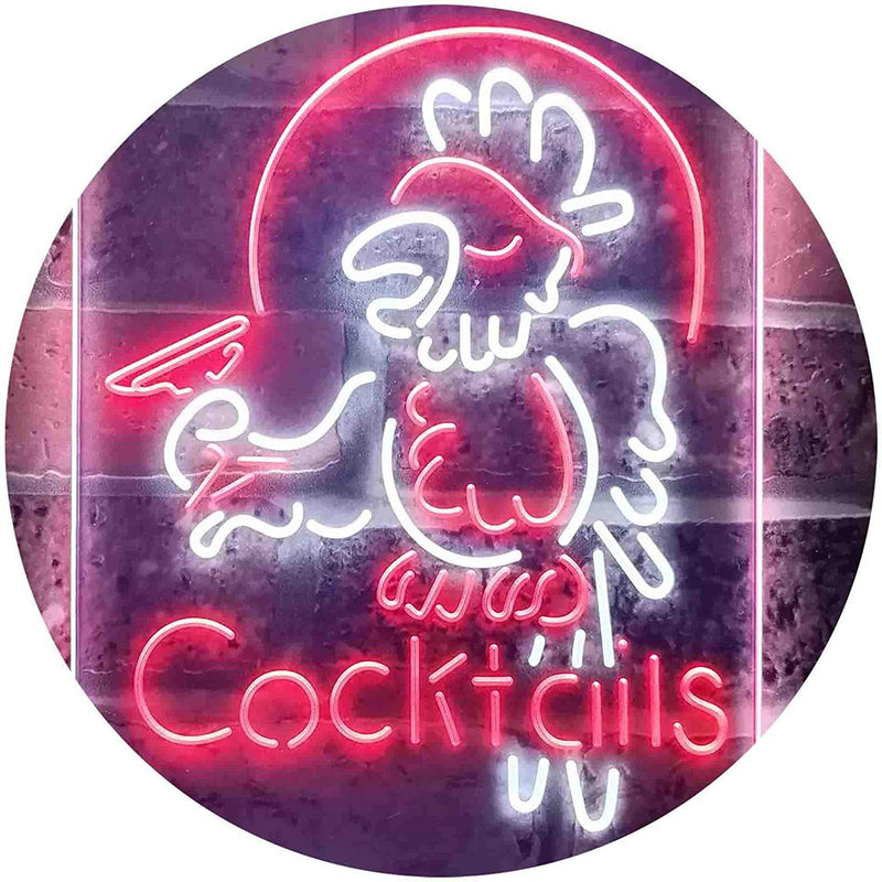 Cocktails Parrot LED Light Sign - LED Gift Works