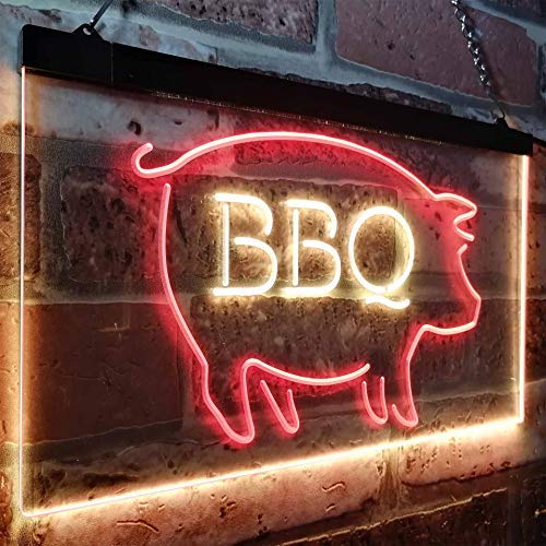 Pork Pig BBQ LED Light Sign - Way Up Gifts