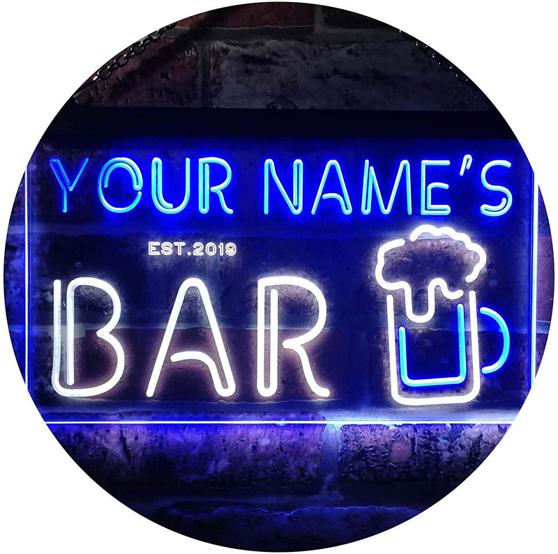 Personalized Beer Mug Bar LED Light Sign - LED Gift Works