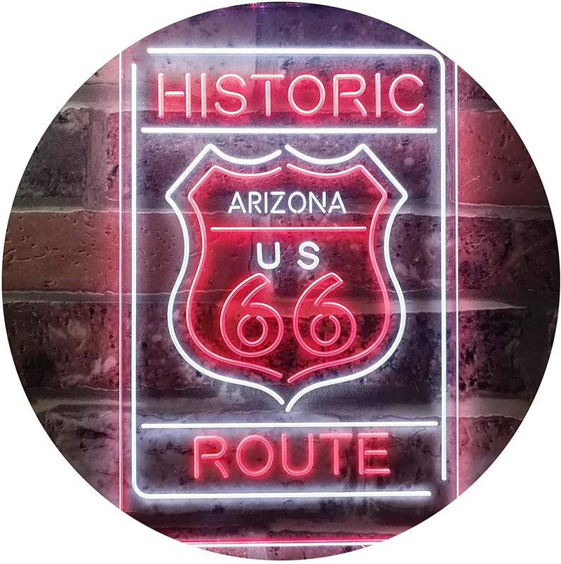 Arizona Historic Route US 66 LED Light Sign - LED Gift Works
