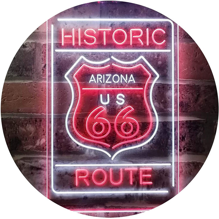 Arizona Historic Route US 66 LED Light Sign - Way Up Gifts