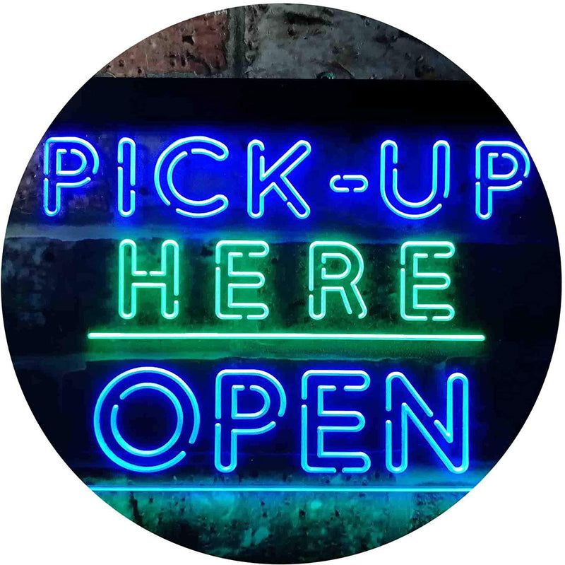 Pick Up Here Open LED Light Sign - LED Gift Works